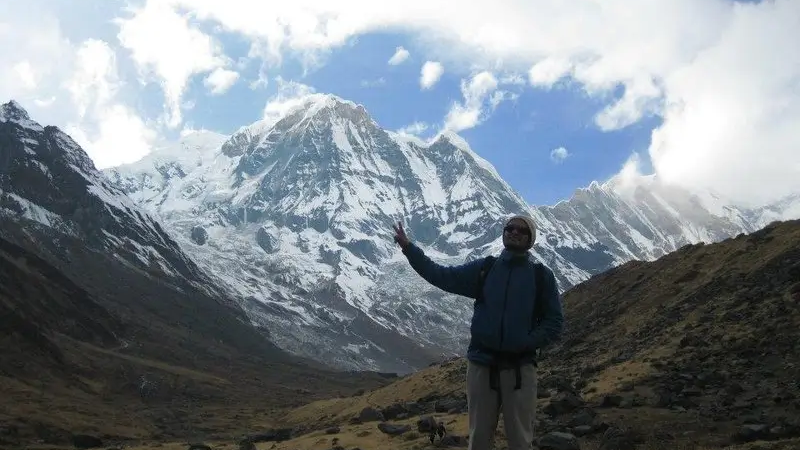Annapurna Base Camp with panoramic views of the Annapurna massif