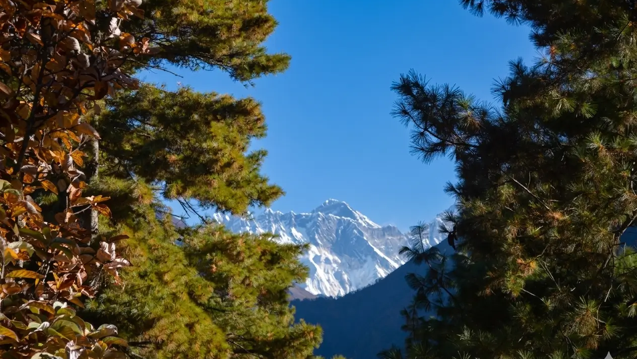 Witness Your First Majestic View of Mt. Everest Above Namche Bazaar