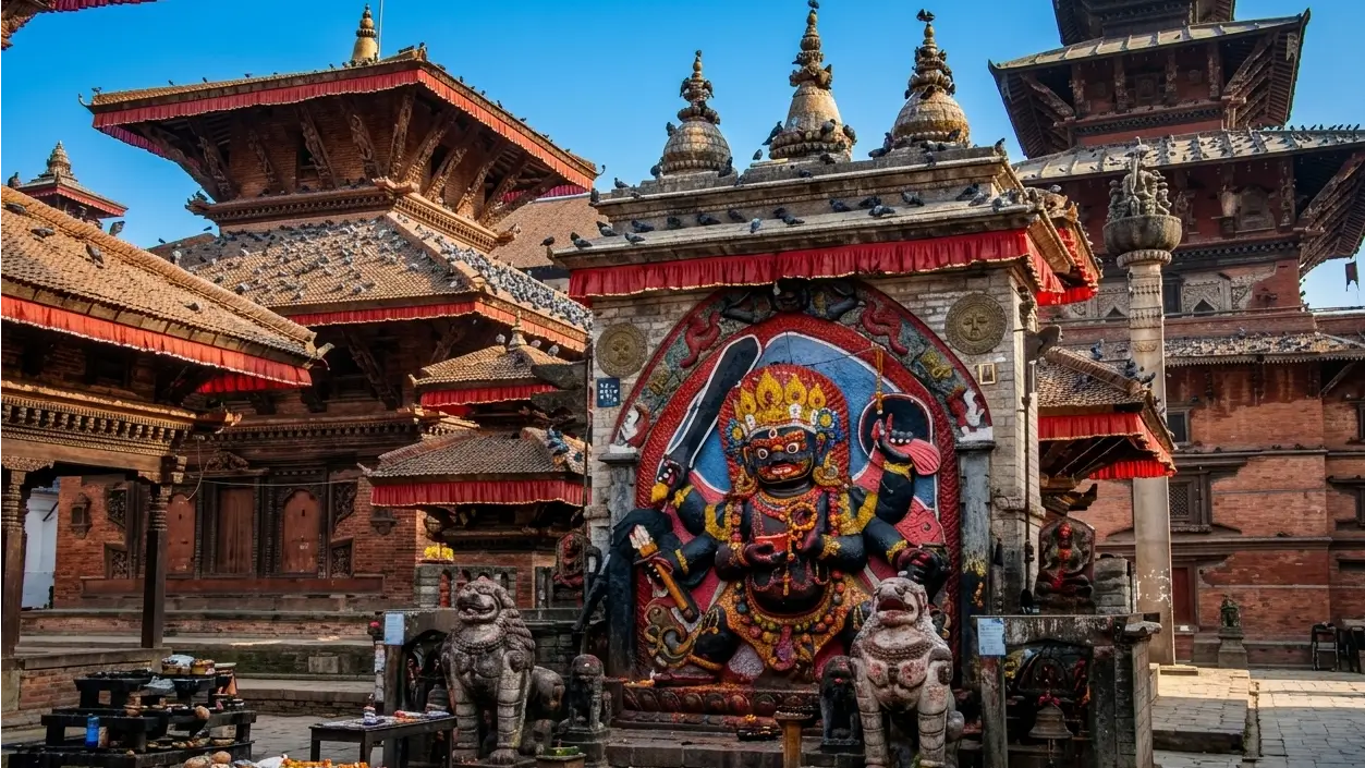 Experience the spiritual grandeur and intricate medieval artistry at Kathmandu’s iconic Hanuman Dhoka Durbar Square