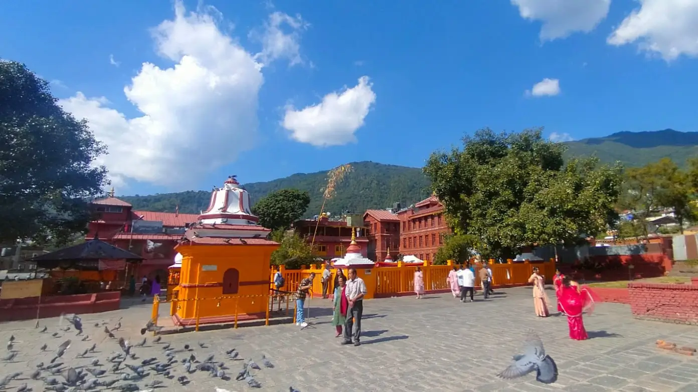 Peaceful pilgrimage site in Nepal – Budhanilakantha Temple with reclining Lord Vishnu
