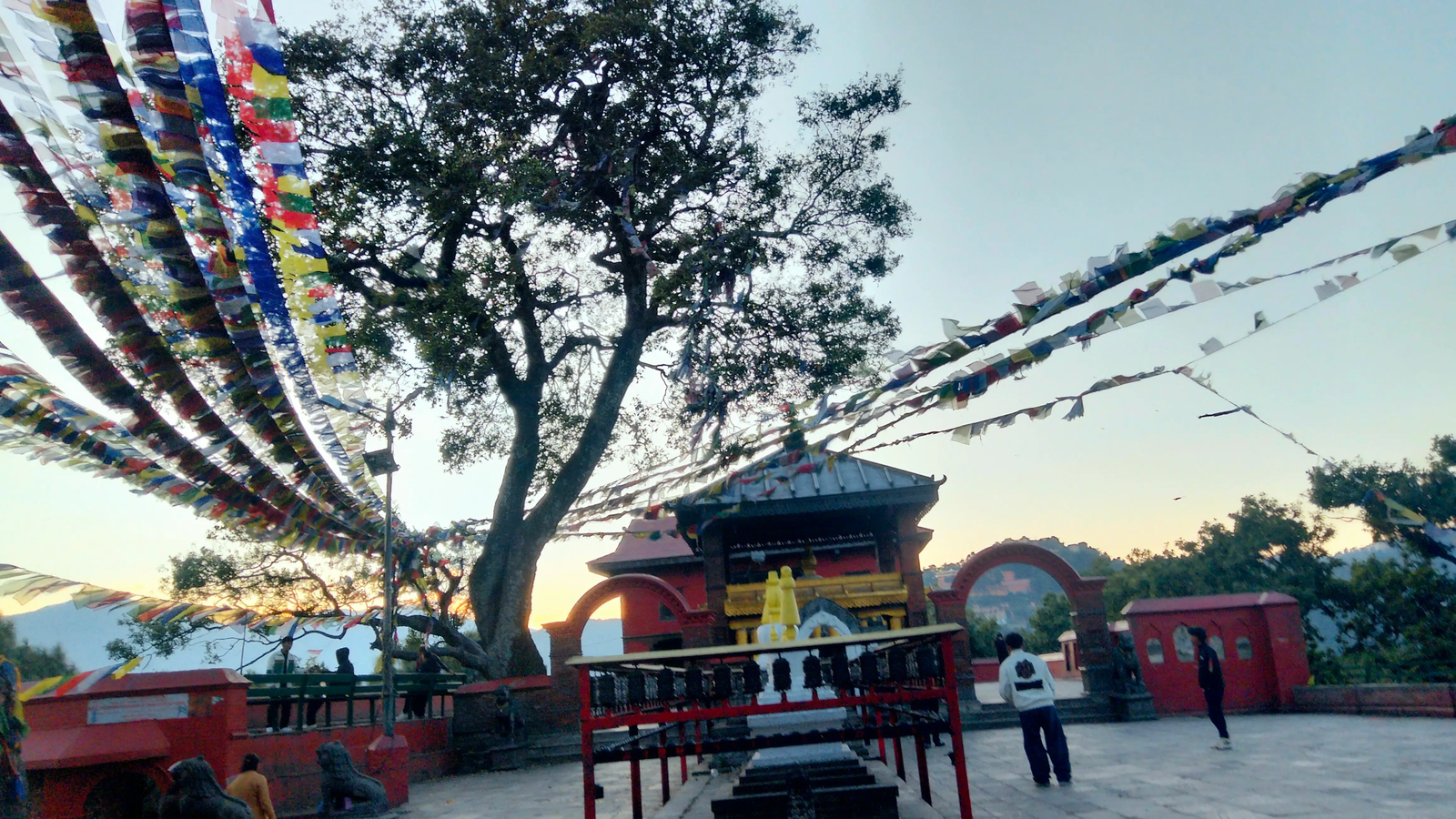 Swayambhunath historic pilgrimage route cobbled stairway photo