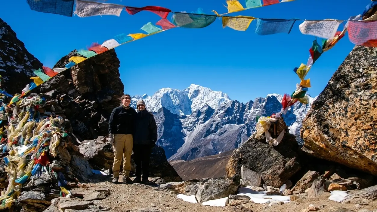 Test your limits. Experience the 5,338m Renjola Pass and the ultimate challenge , view includes Mt. Everest