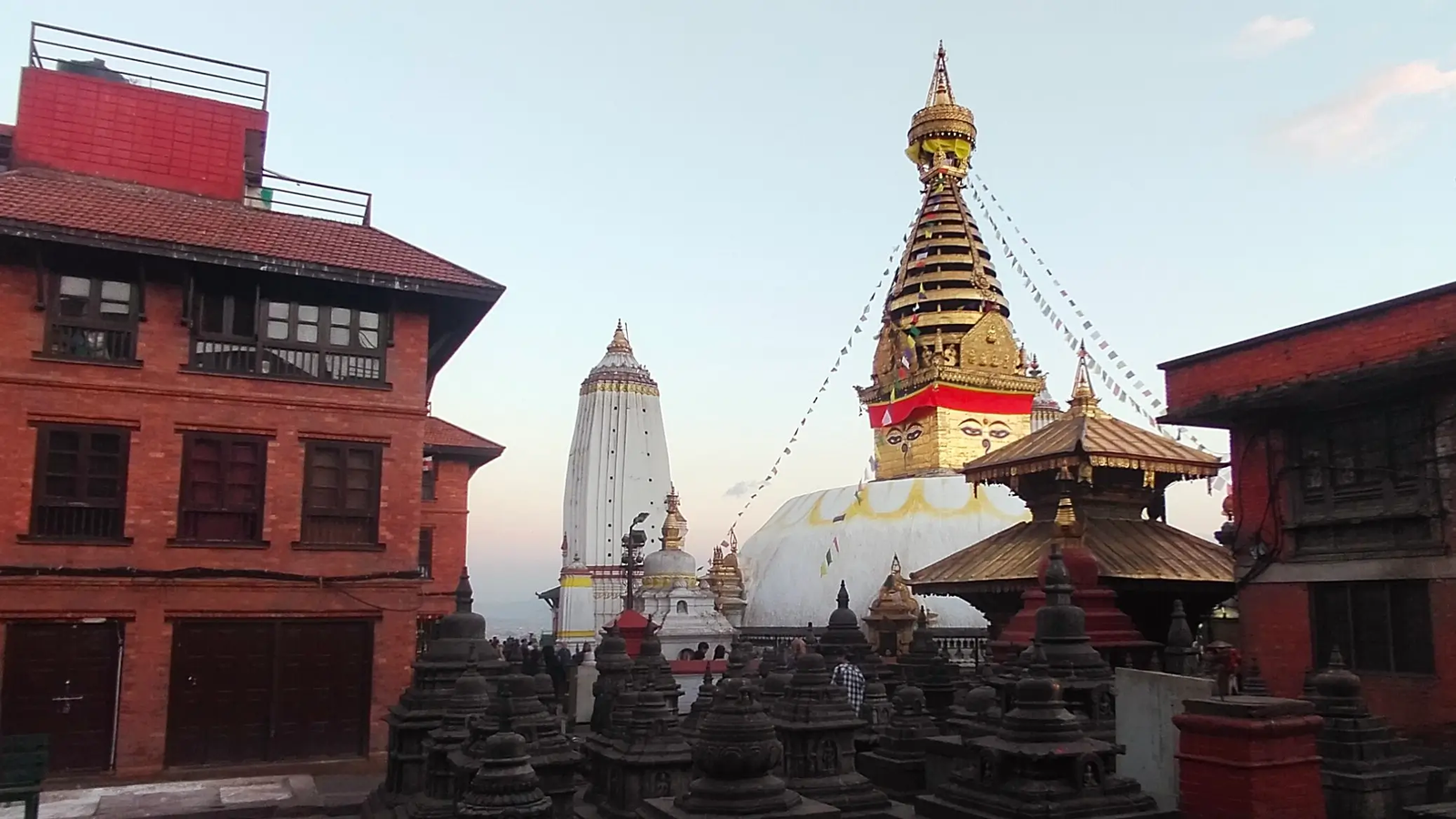 Swayambhunath shrine traditional Newar architecture Kathmandu